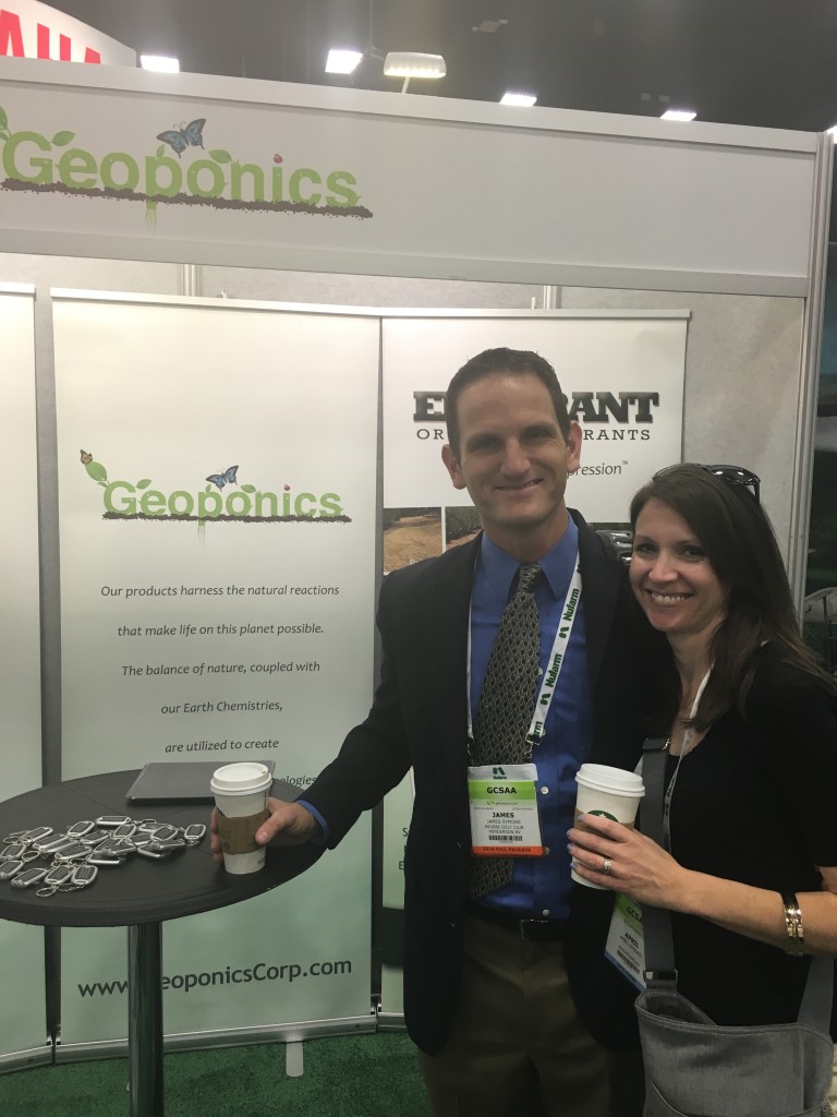 Scene from GIS 2016 with Geoponics and Endurant turf colorants